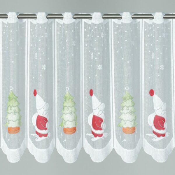 Vánoční záclona Stromeček a Santa 50x140