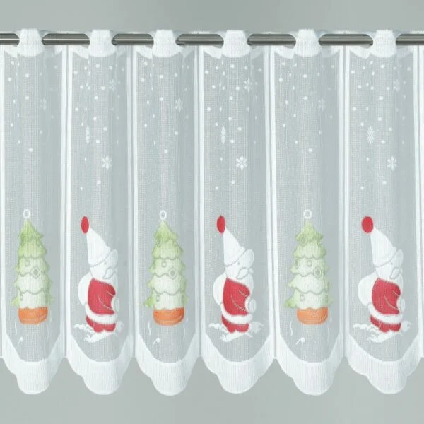 Vánoční záclona Stromeček a Santa 50x140