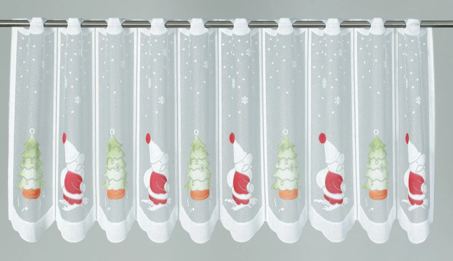 Vánoční záclona Stromeček a Santa 50x140