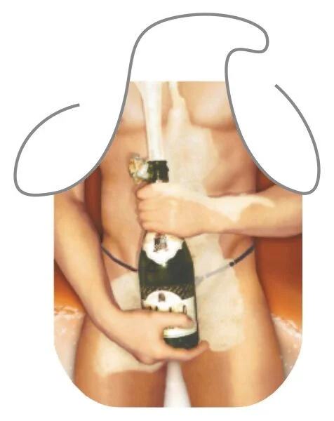 veselá zástěra šampaňské