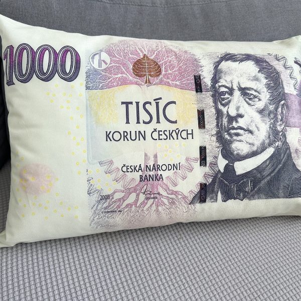 Polštářek ve tvaru bankovky 1000