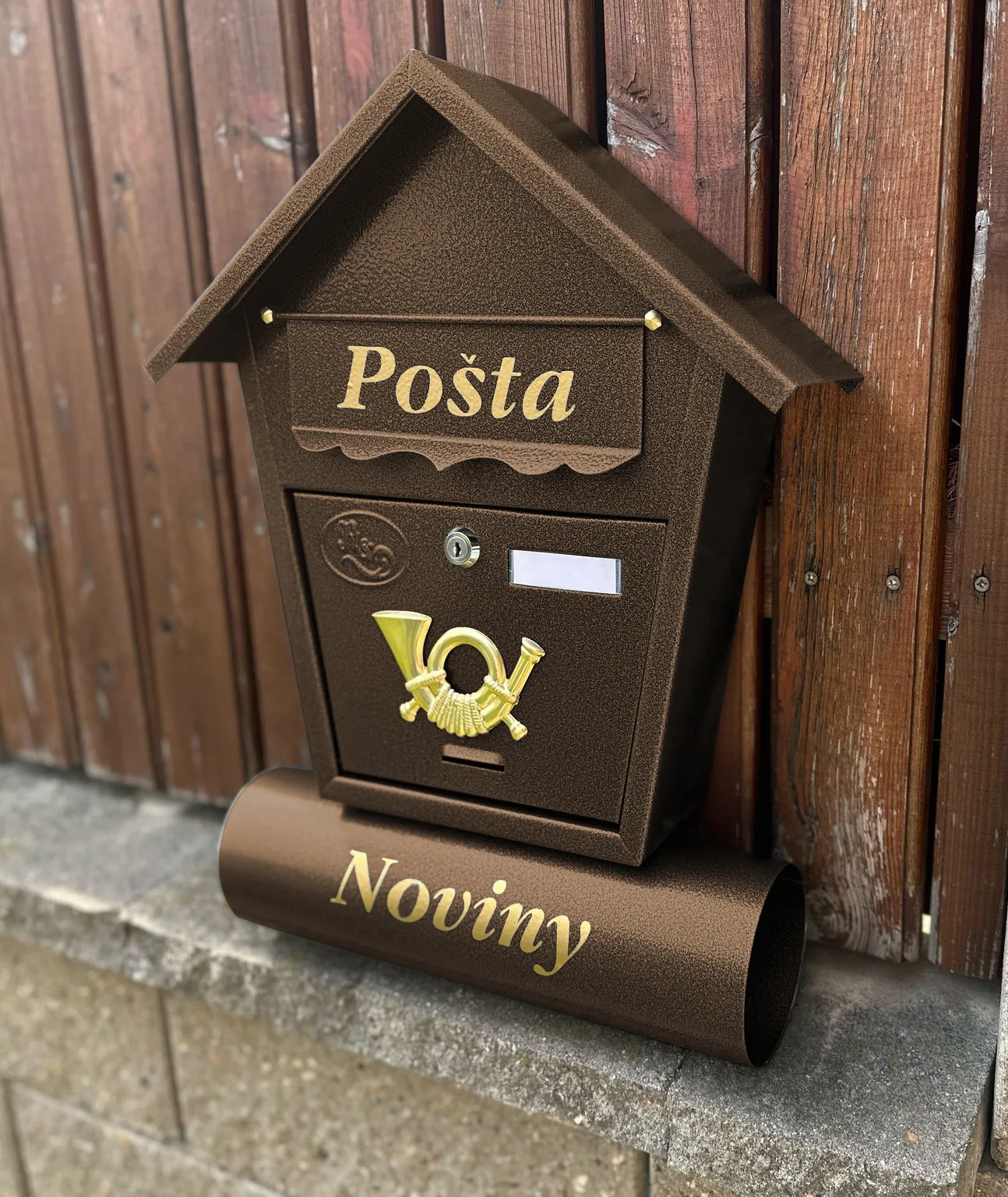 Poštovní schránka hnědá
