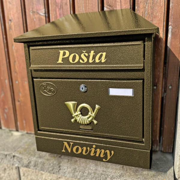 Poštovní schránka T9 zlatá