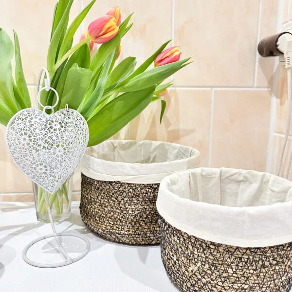 Sada 2 úložných košíků - tmavé