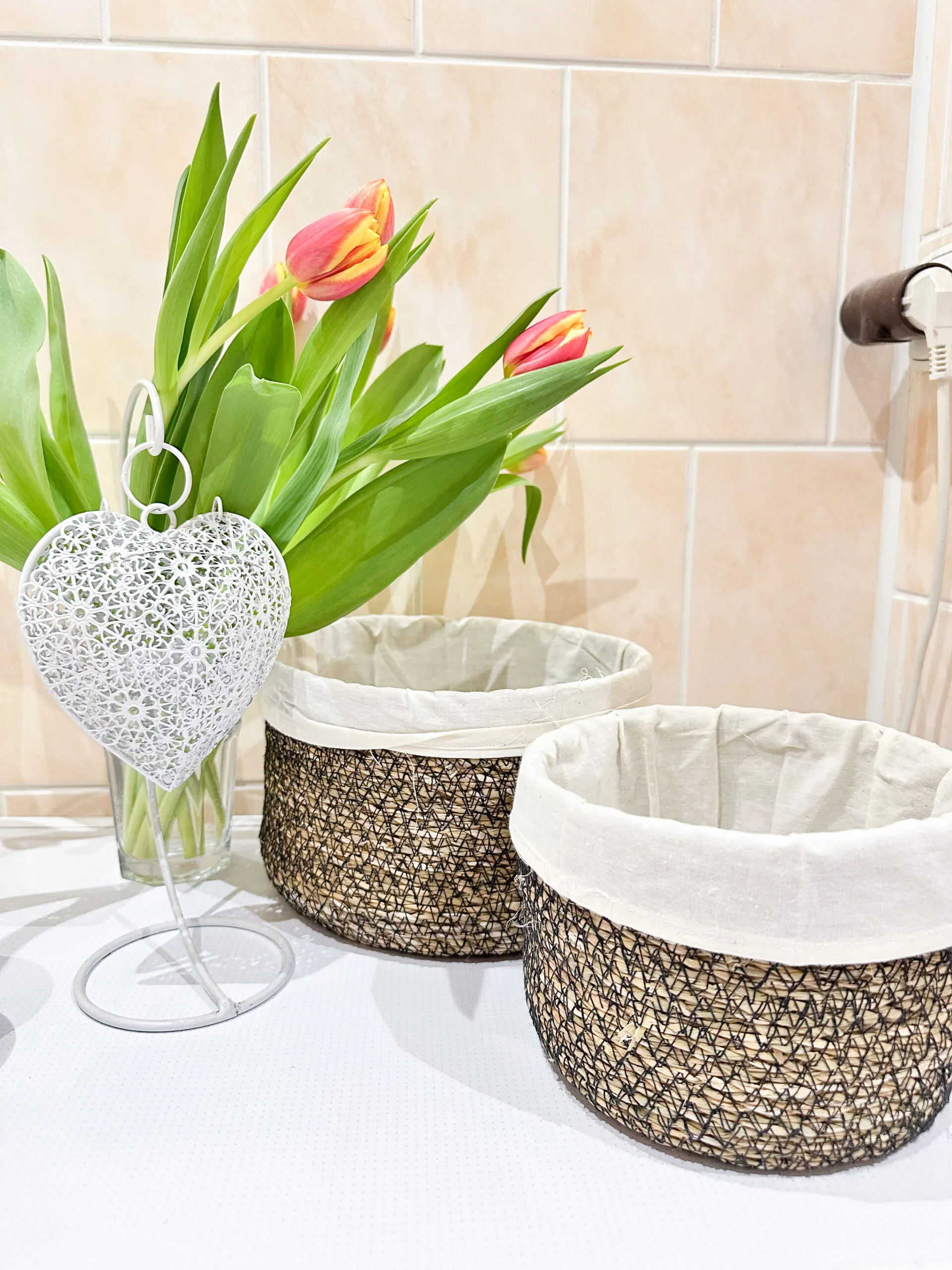 Sada 2 úložných košíků - tmavé