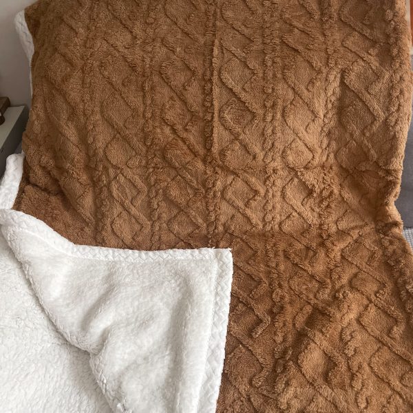 Beránková deka 150x200 cm Karamelová