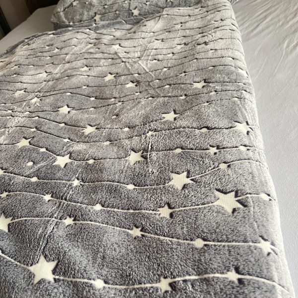 Mikroplyšové svítící povlečení hvězdičky